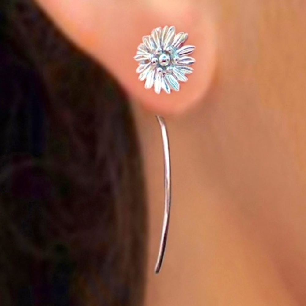 NWT 925 flower earrings